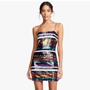 Likely Braelynn striped sequin cocktail dress